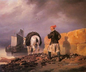  Fisherman Painting - A Fisherman Setting Out Horace Vernet